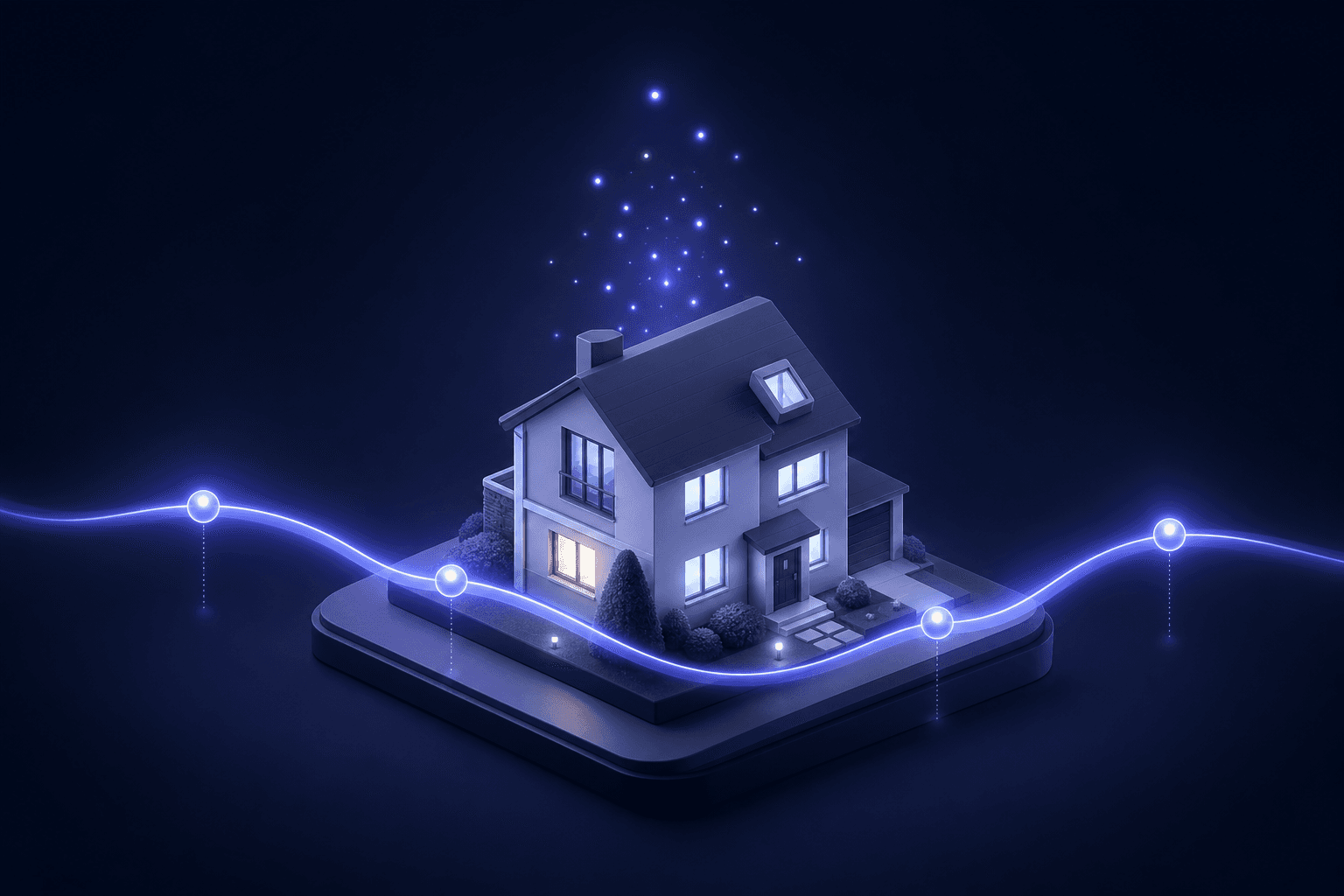 Home timeline showing move-in, renovation, roof replacement, and appliance service records